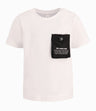 Polera Bebé Con Bolsillo de Diseño Ajustable Black and Blue Blanco