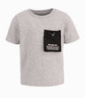 Polera Bebé Con Bolsillo de Diseño Ajustable Black and Blue Gris