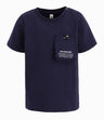 Polera Bebé Con Bolsillo de Diseño Ajustable Black and Blue Azul Marino