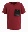 Polera Bebé Con Bolsillo de Diseño Ajustable Black and Blue Burdeo