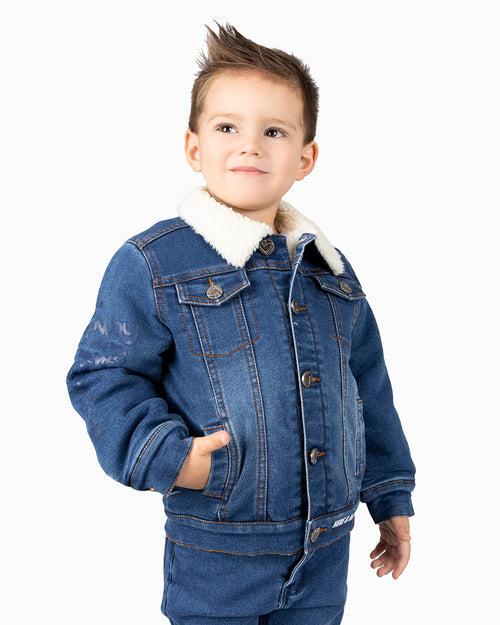 Chaqueta Bebé Niño De Jeans Black And Blue Denim Celeste 3 Meses / Denim Celeste