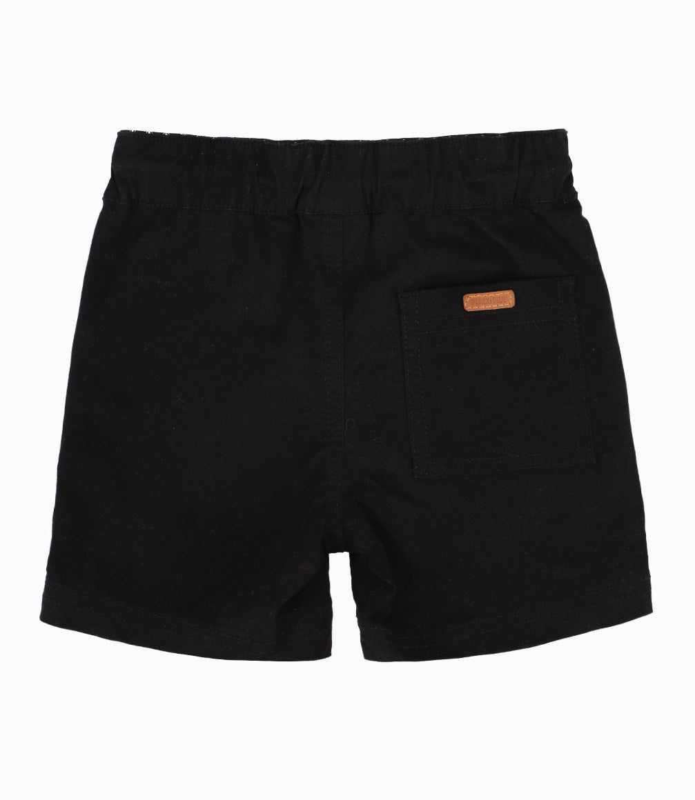 Bermuda Bebé Con cordón ajustable y diseño interior Black and Blue Negro