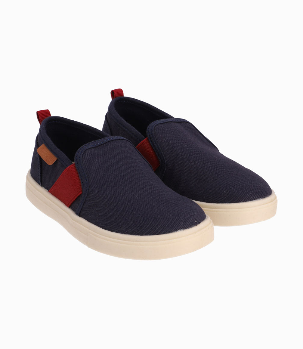 Zapato Niño Sin Cordones Black and Blue Azul Marino