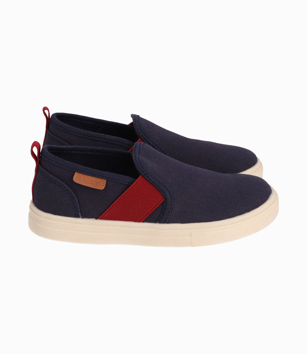 Zapato Niño Sin Cordones Black and Blue Azul Marino
