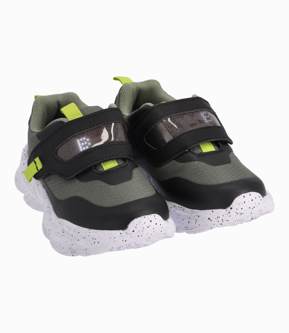 Zapatilla Con Acabado Granito Niño Verde Militar Black and Blue