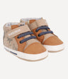 Zapatilla Con Cordones Azules Recién Nacido Beige Black and Blue