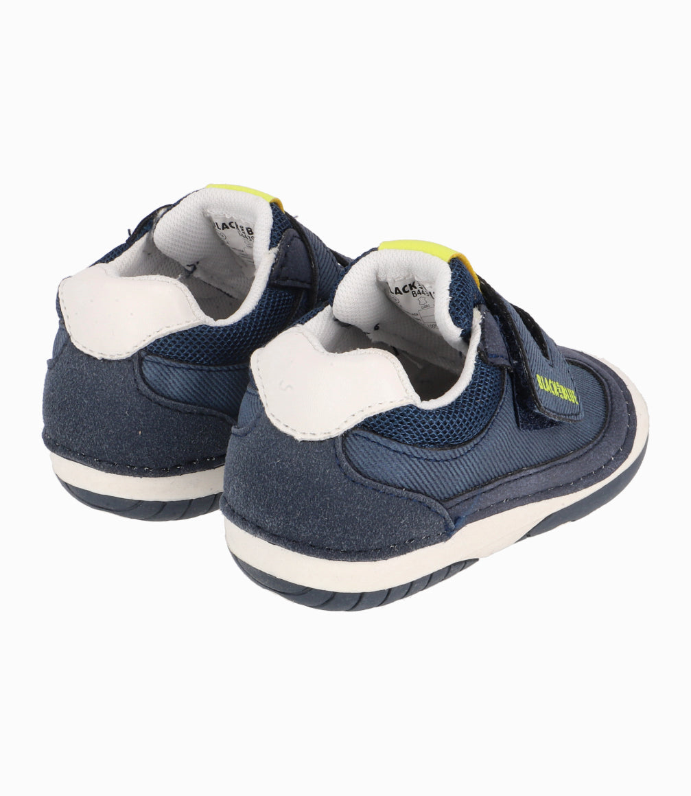 Zapatilla Con Tira Ajustable Recién Nacido Denim
