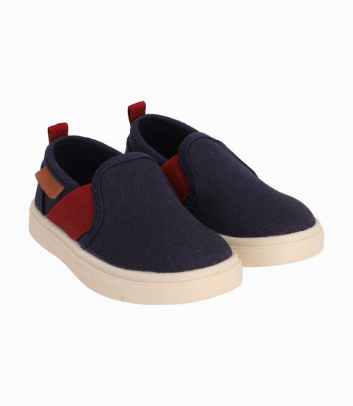 Zapato Bebé Sin Cordones Black and Blue Azul Marino