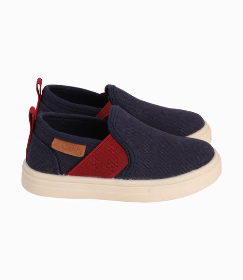 Zapato Bebé Sin Cordones Black and Blue Azul Marino