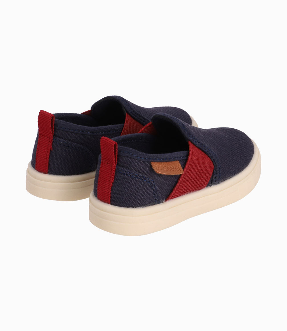 Zapato Bebé Sin Cordones Black and Blue Azul Marino