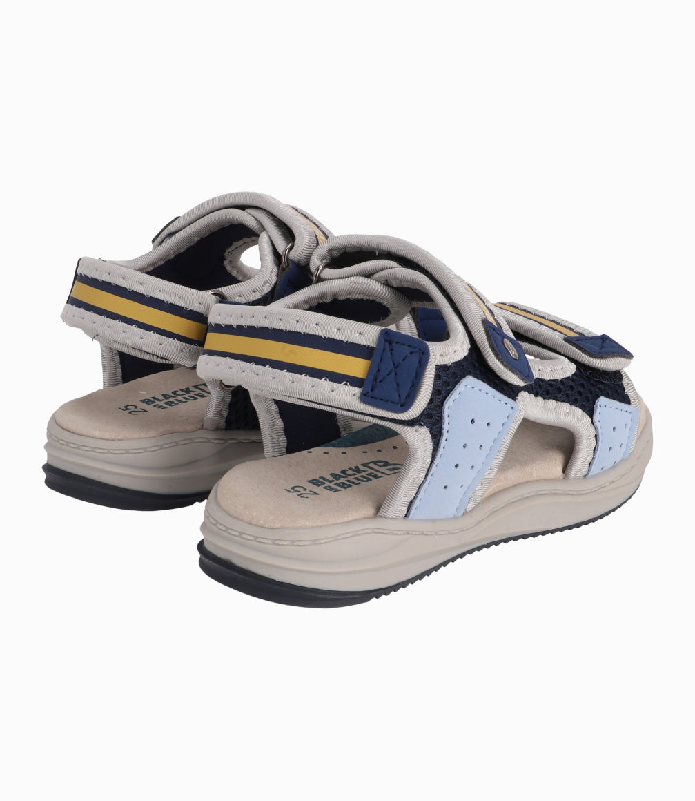 Sandalia Chunky Bebé Niño Azul Black and Blue