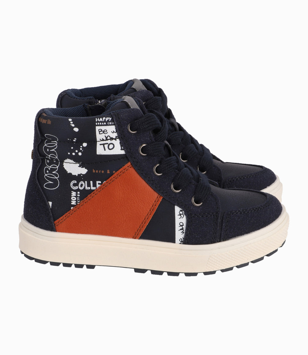 Botín Recién Nacido Skater Black And Blue Azul 19 / Azul