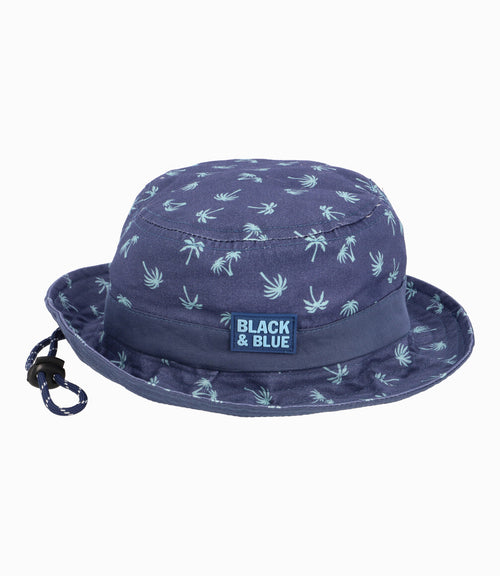 Sombrero De Pescador Niño Azul Piedra Black and Blue