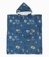 Toalla Con Capucha Niño Azul Piedra Black and Blue