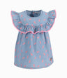 Vestido Bebé Niña Con Piñas 4 Kids Denim