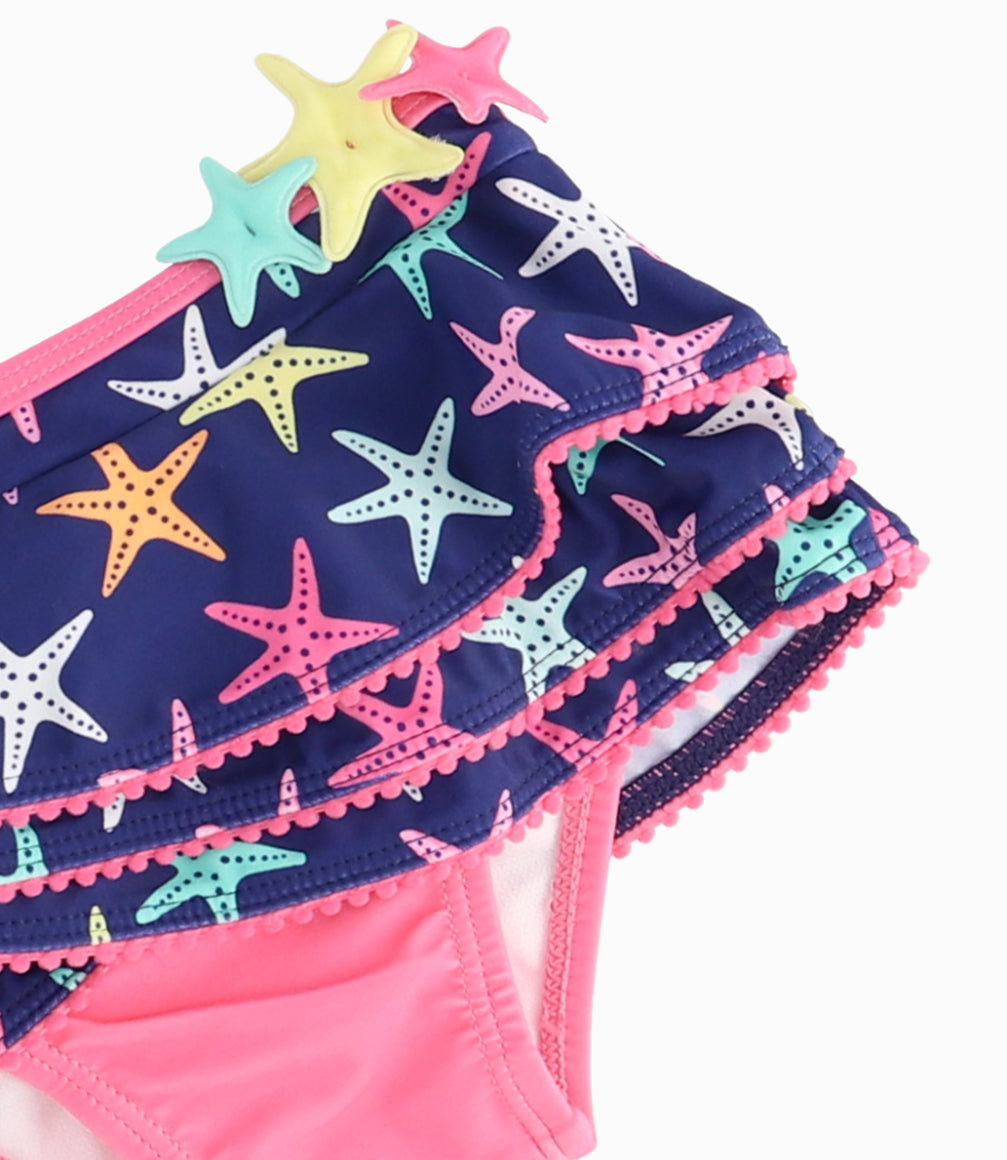 Traje De Baño Bebé Niña Con Estrellas De Mar 4 Kids Fucsia