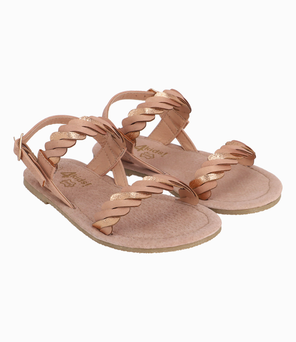 Sandalia Con Trenza Cordón Niña