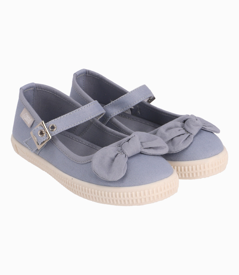 Bailarina Con Lazo Niña Denim Celeste 4 Kids