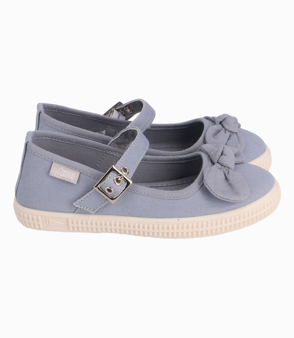 Bailarina Con Lazo Niña Denim Celeste 4 Kids