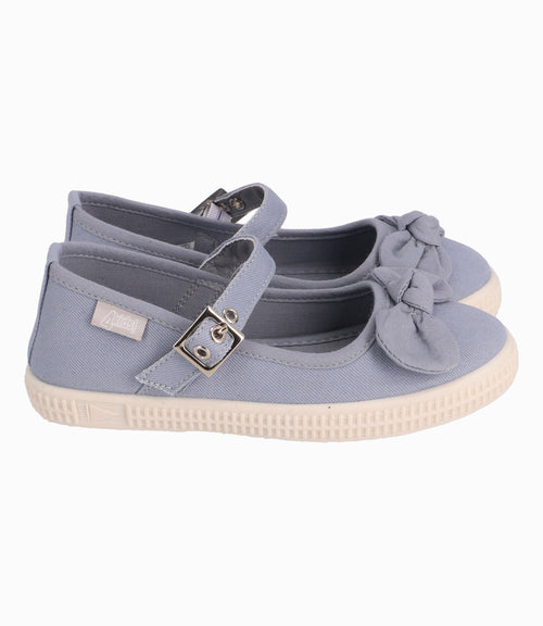 Bailarina Con Lazo Niña Denim Celeste 4 Kids
