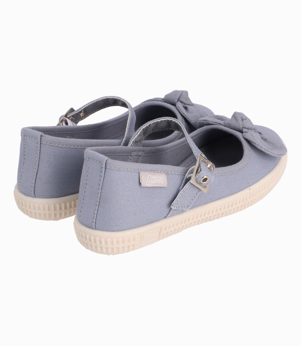 Bailarina Con Lazo Niña Denim Celeste 4 Kids
