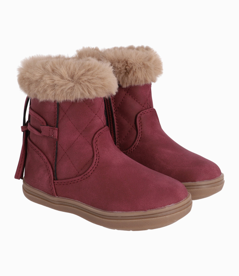 Bota Caminante Desgastada Con Cinta Burdeo 19 / Burdeo