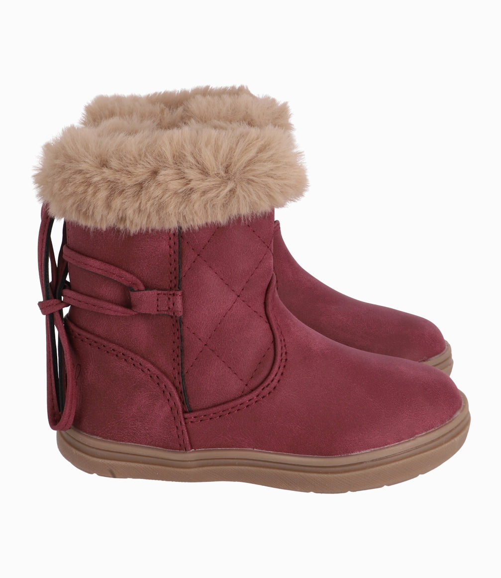 Bota Caminante Desgastada Con Cinta Burdeo 19 / Burdeo