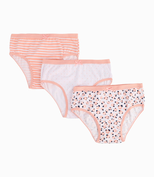 Set 3 Calzones De Algodón Niña Rosado