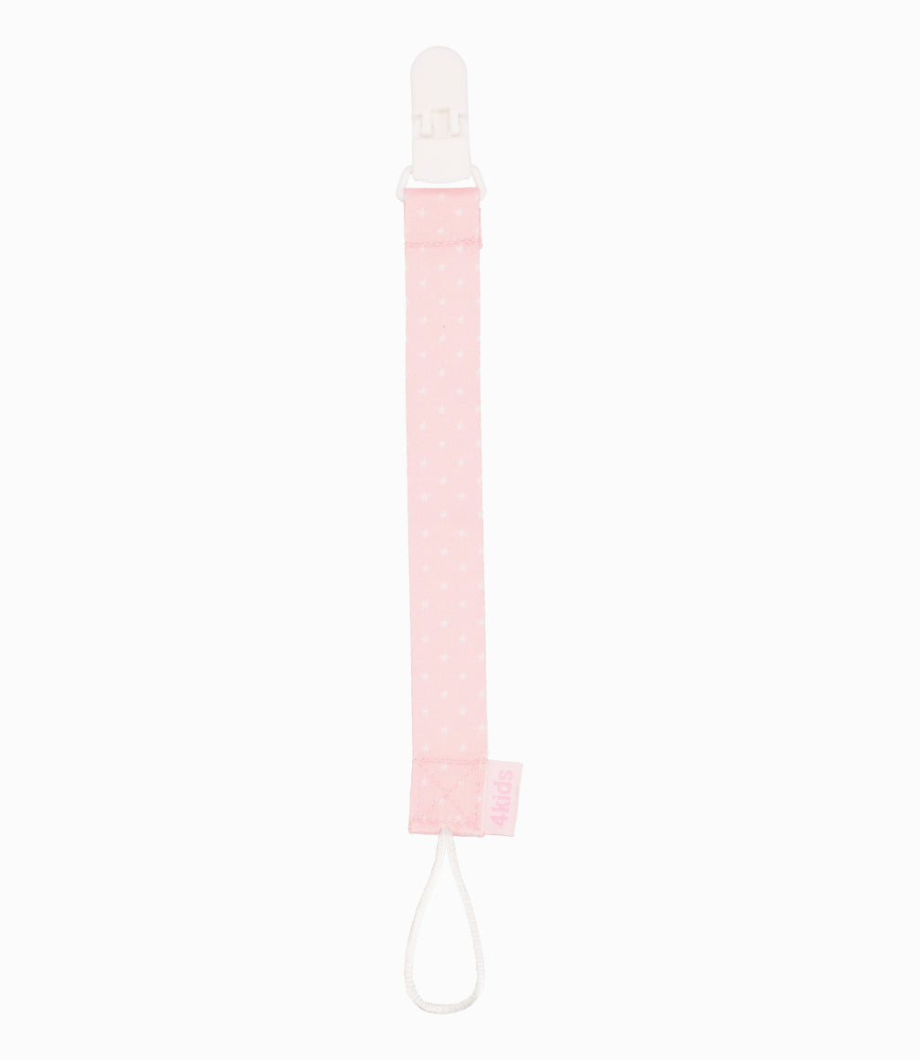 Porta Chupete Con Estrellas Recién Nacida Rosado 4 Kids