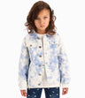 Chaqueta Tie Dye Niña 100% Algodón Celeste Limonada