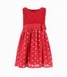 Vestido Niña Con Corazones Limonada Rojo