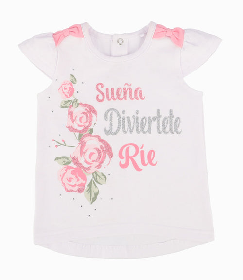 Polera Con Lazos Bebé Niña Rosado