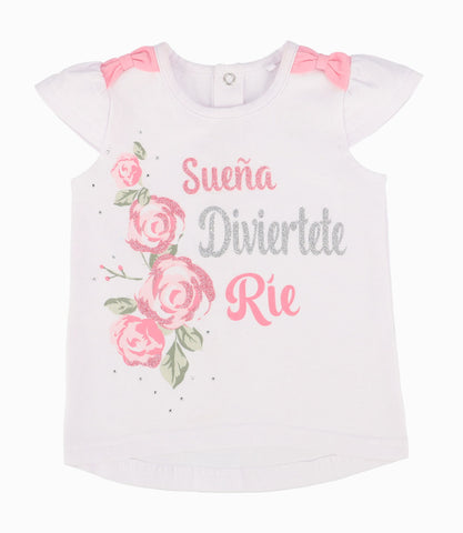 Polera Con Lazos Bebé Niña Rosado