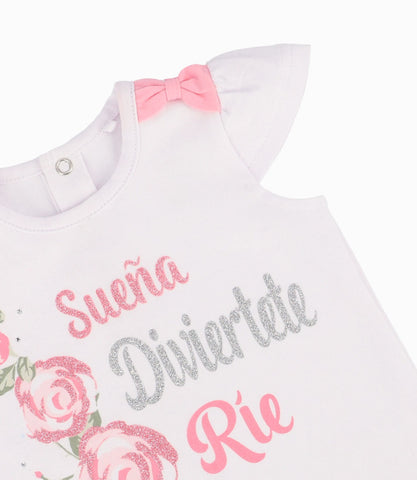 Polera Con Lazos Bebé Niña Rosado