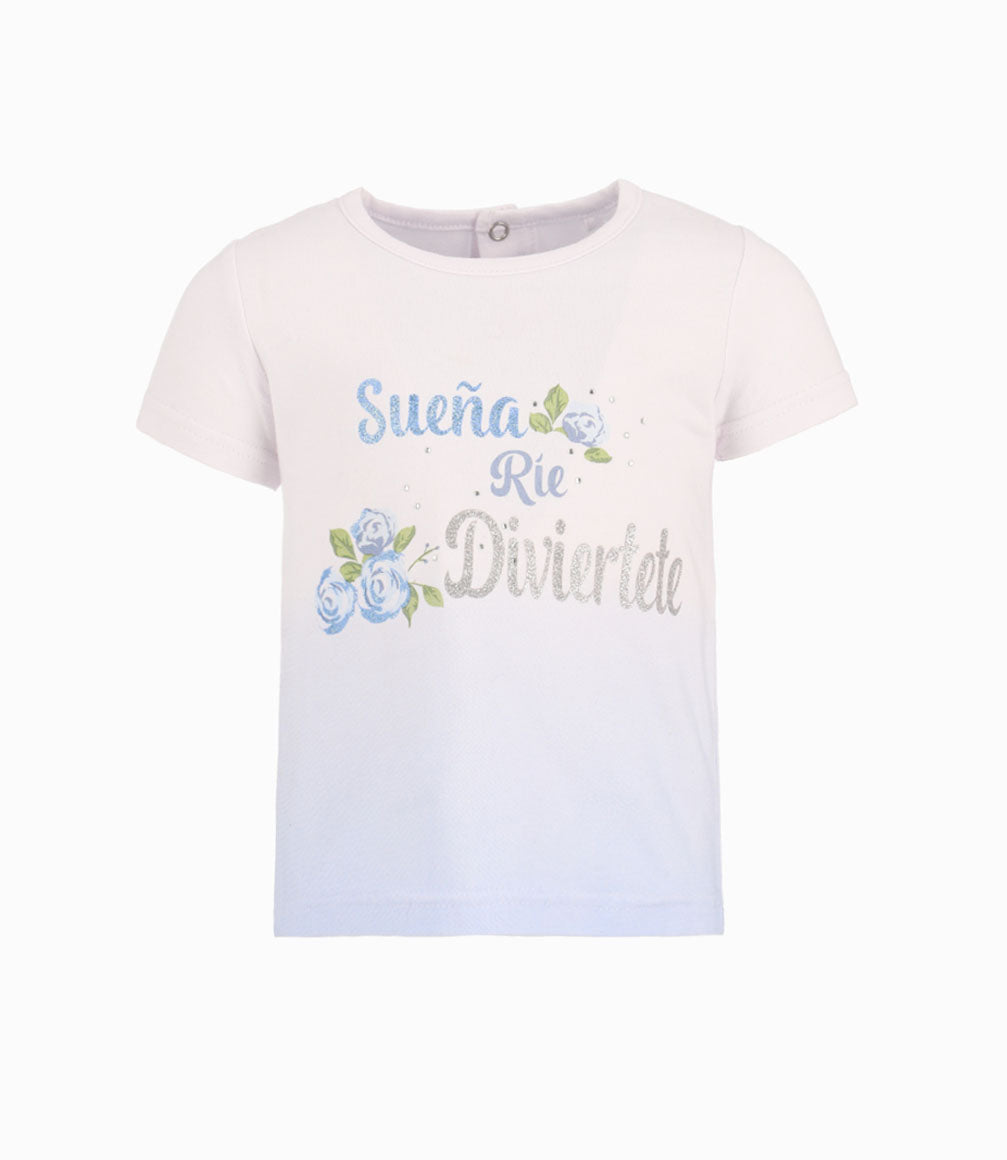 Polera Degradé Bebé Niña Celeste