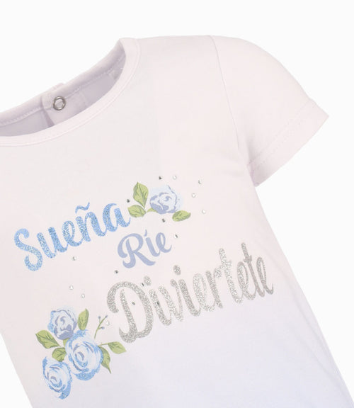 Polera Degradé Bebé Niña Celeste