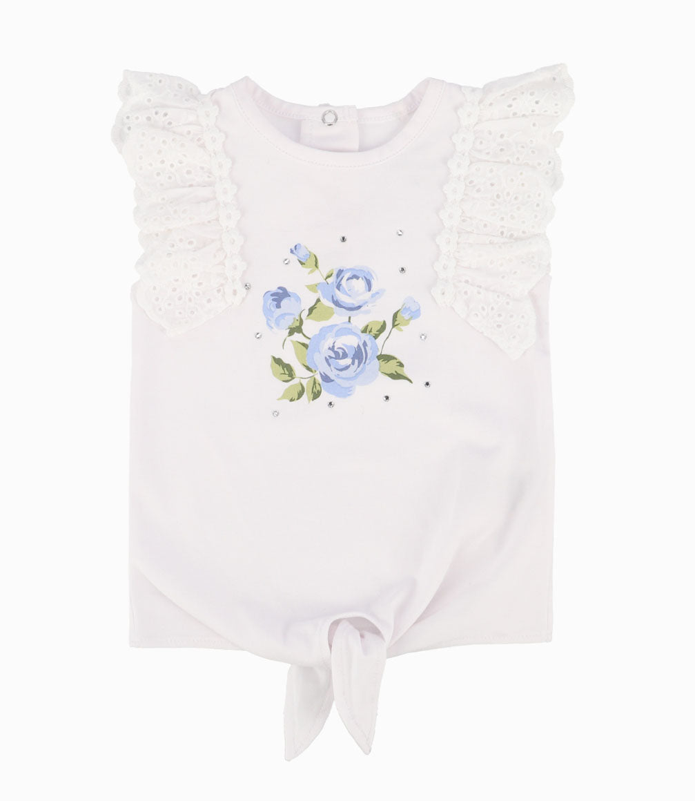 Polera Popelín Bebé Niña Blanco
