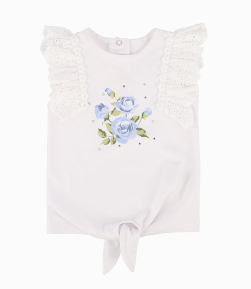 Polera Popelín Bebé Niña Blanco