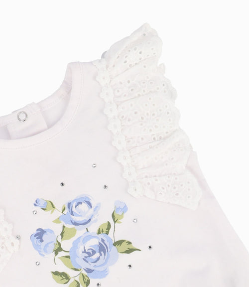 Polera Popelín Bebé Niña Blanco