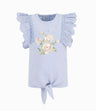 Polera Popelín Bebé Niña Celeste