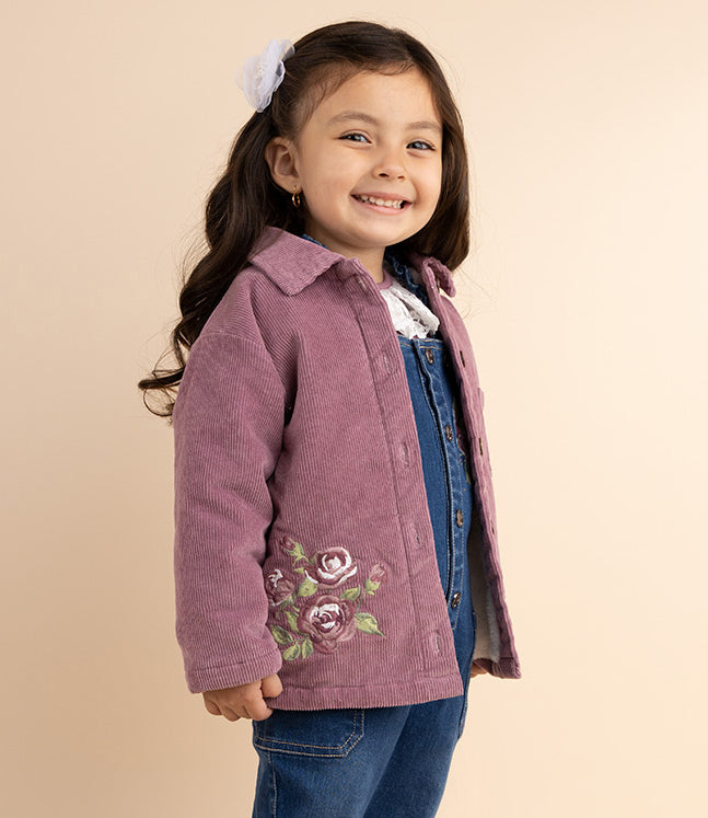 Chaqueta Bebé Niña De Cotelé Uva 3 meses / Uva