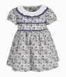 Vestido Con Cuello Pierrot Bebé Niña 100% Algodón
