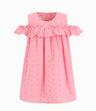 Vestido Popelín Bordado Bebé Niña Rosado