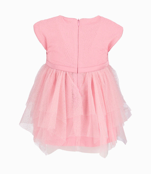 Vestido Con Tul Bebé Niña Rosado