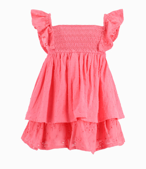 Vestido Con Capas Bebé Niña Coral Limonada