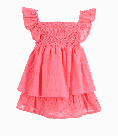 Vestido Con Capas Bebé Niña Coral Limonada