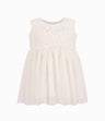 Vestido Bebé Con Encaje y Tul Limonada Crudo