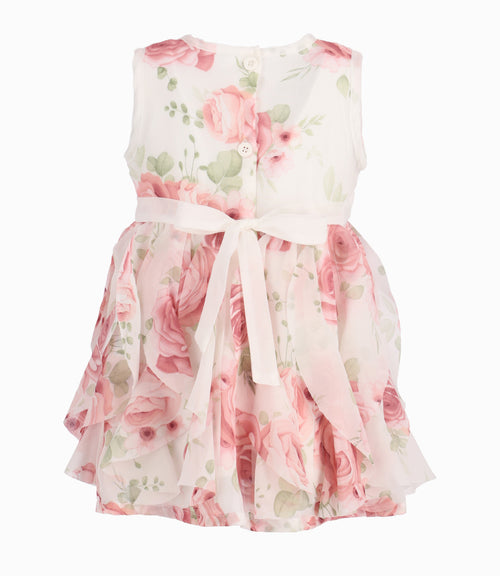 Vestido Bebé Con Lentejuelas Y Vuelos Limonada Palo Rosa