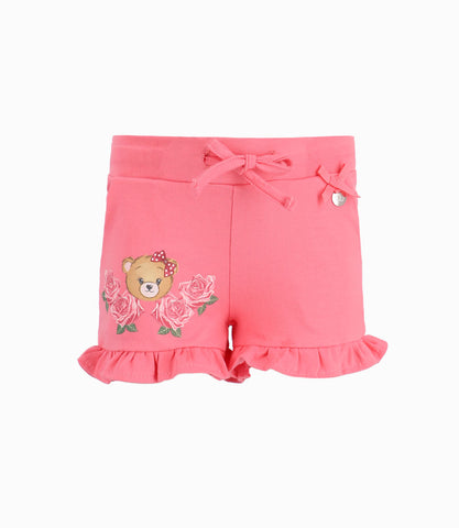 Short Con Volantes Bebé Niña Coral Limonada