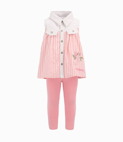 Conjunto Blusa y Calza Bebé Niña Rosado